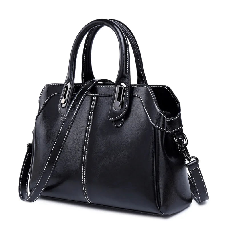 Oil Wax Leather Handbag