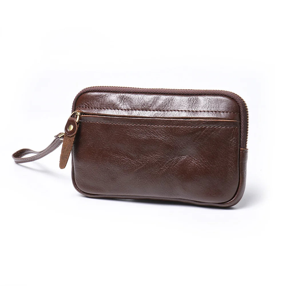 Classic Leather Zipper Coin Purse