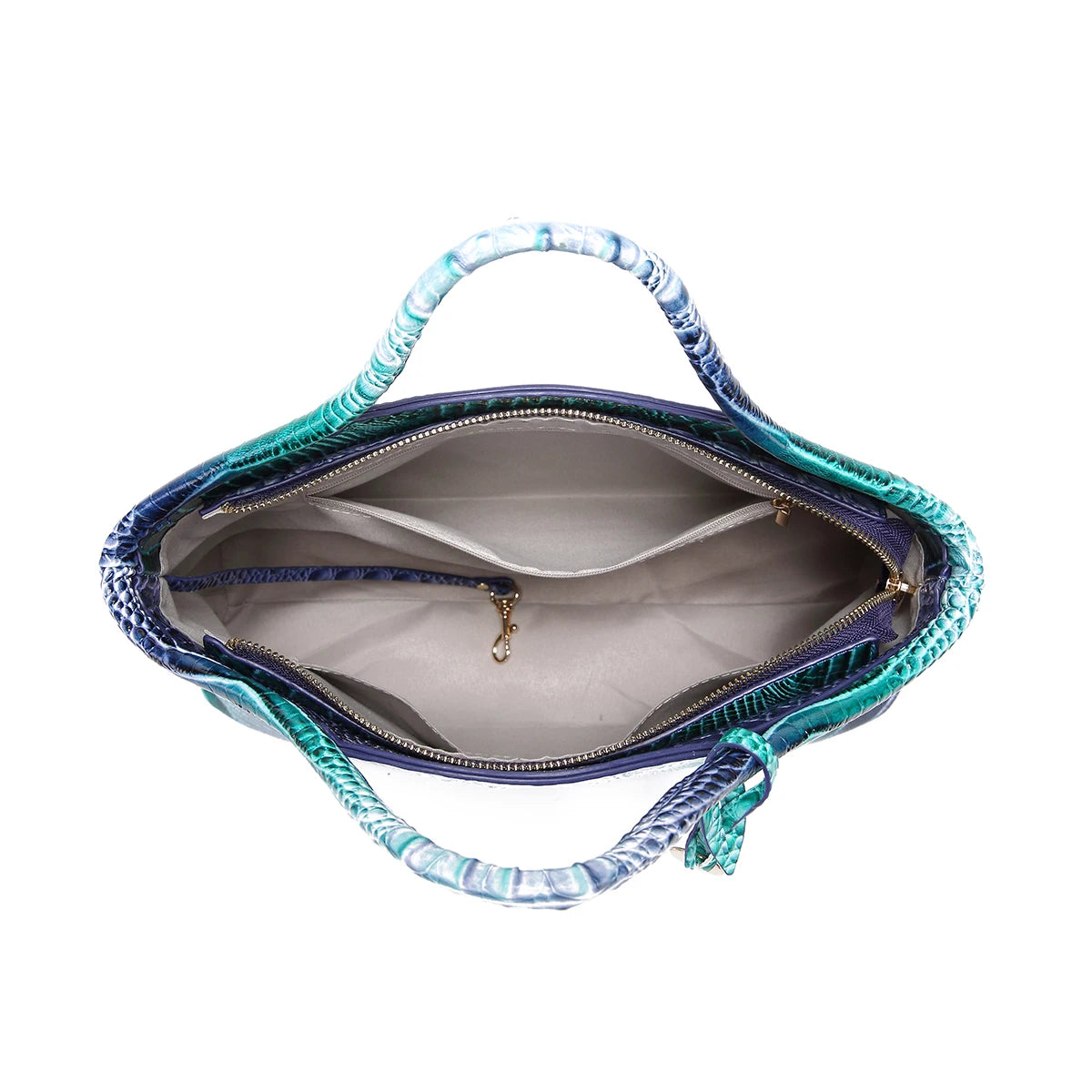 Retro Handbag – Colorful Solid PU Leather Crocodile Pattern Purse