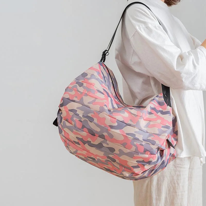 Foldable Reusable Shopping Bag – Eco-Friendly Portable Cloth Shopper for Daily Use