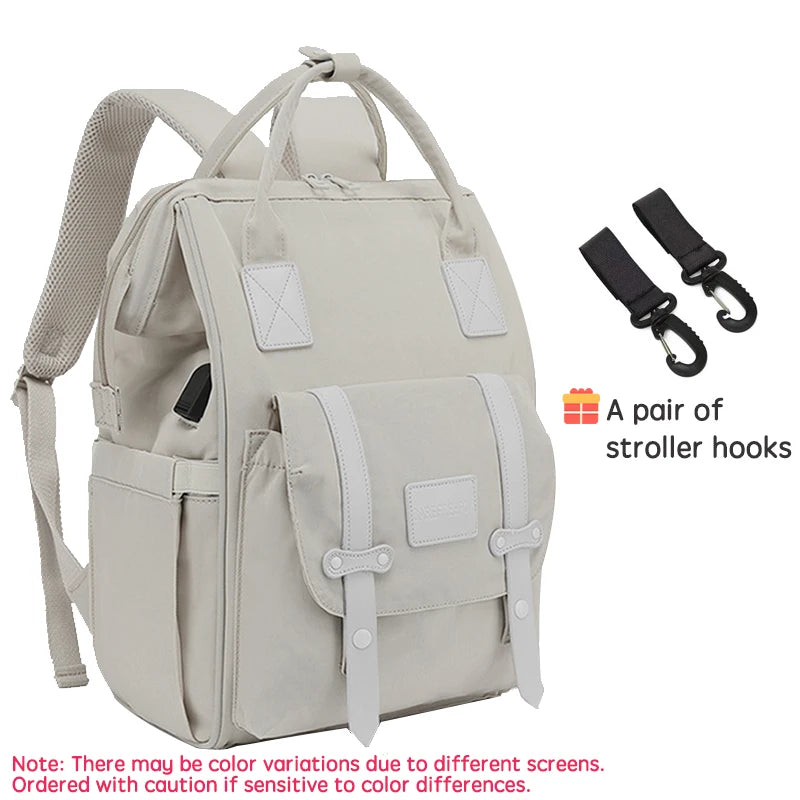 Multi-Compartment Baby Bag – Stroller Hook Enabled Mommy Backpack
