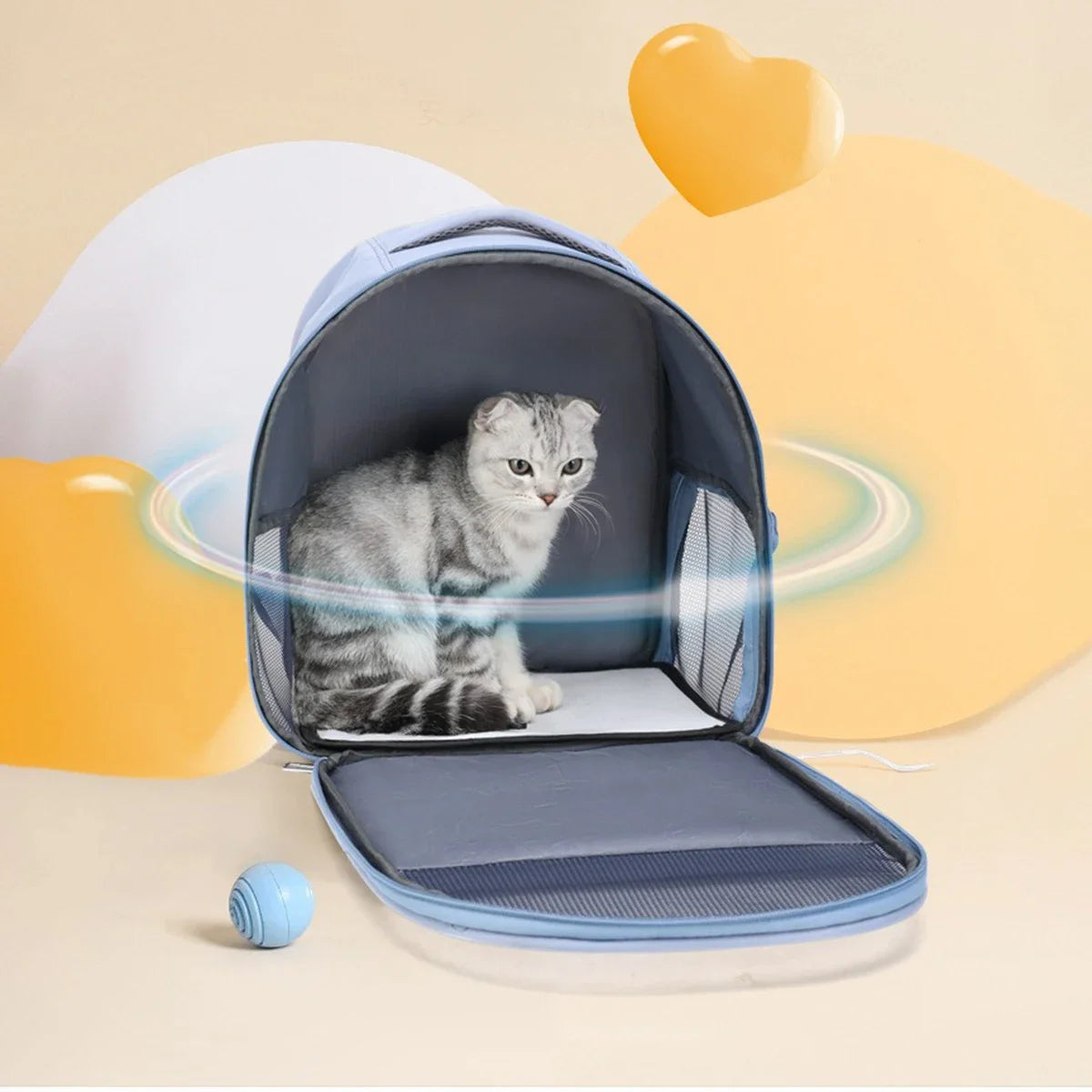 Lightweight Cat Carrier – Oxford & Mesh Backpack with Comfortable Straps