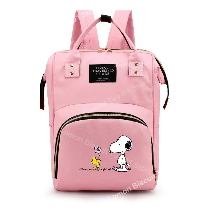 Cute Cartoon Diaper Bag – Snoopy Themed Baby Travel Backpack