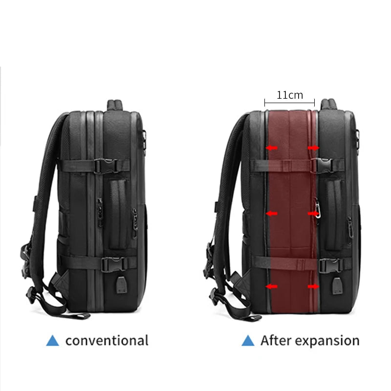 Large Capacity Travel Laptop Backpack – Expanded, Vacuum Compression, USB Charging