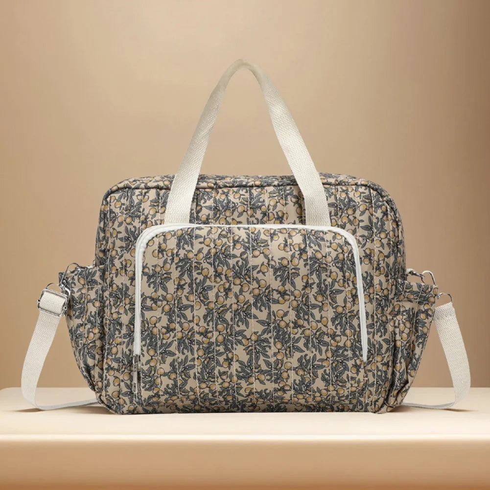 Large Capacity Floral Maternity Bag – Bear Pram Diaper Tote