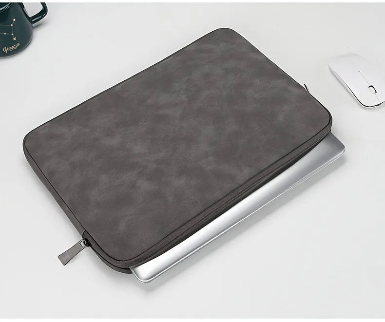 PU Leather Laptop Sleeve – Slim Protective Pouch Case for MacBook, Tablets & Notebooks