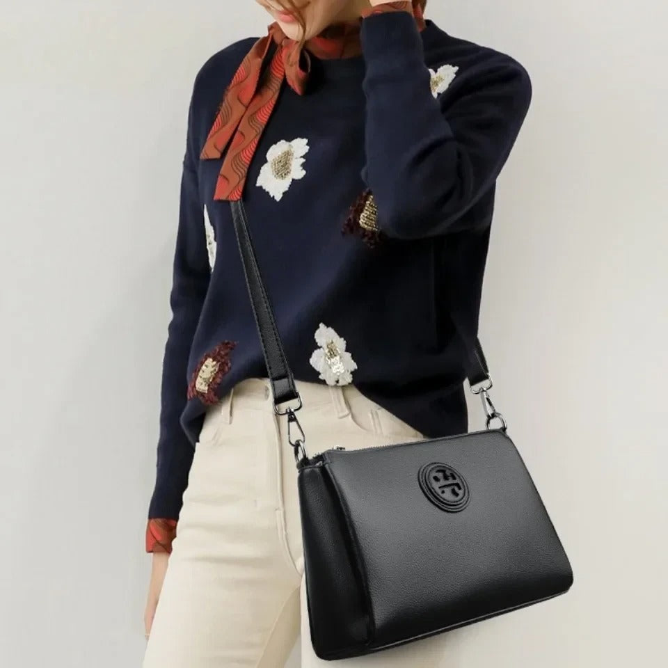 Versatile PU Leather Crossbody Bag – Solid Color Crossbody Bag