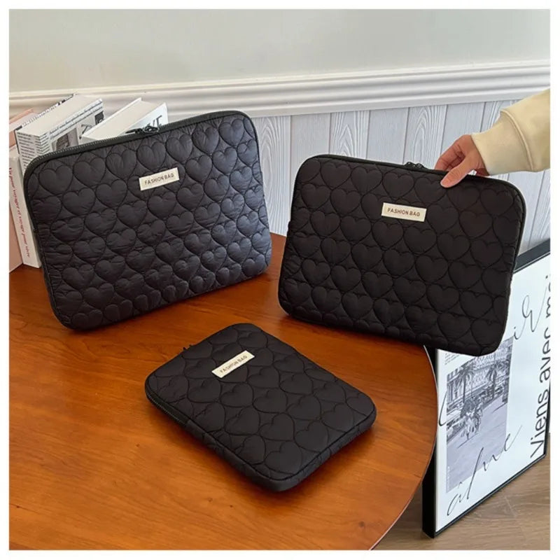 Cute Puffy Laptop & Tablet Sleeve Bag – MacBook Air 13, 13-14", 15-16" Notebook Pouch
