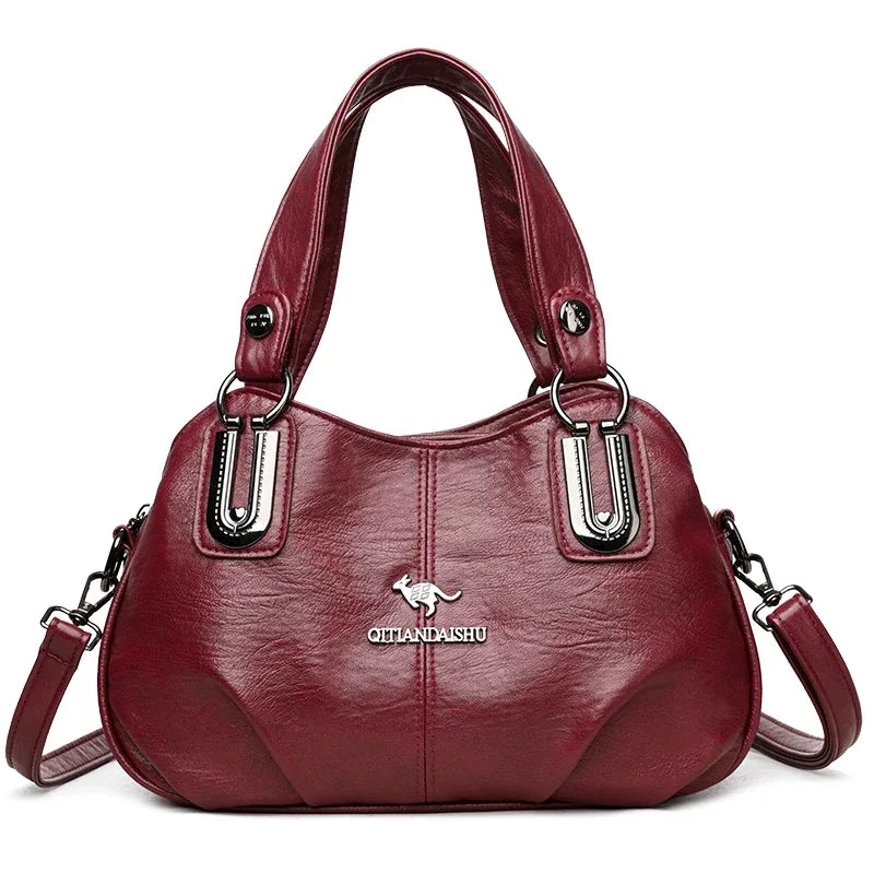 Luxury 3-Layer Soft Leather HandBag