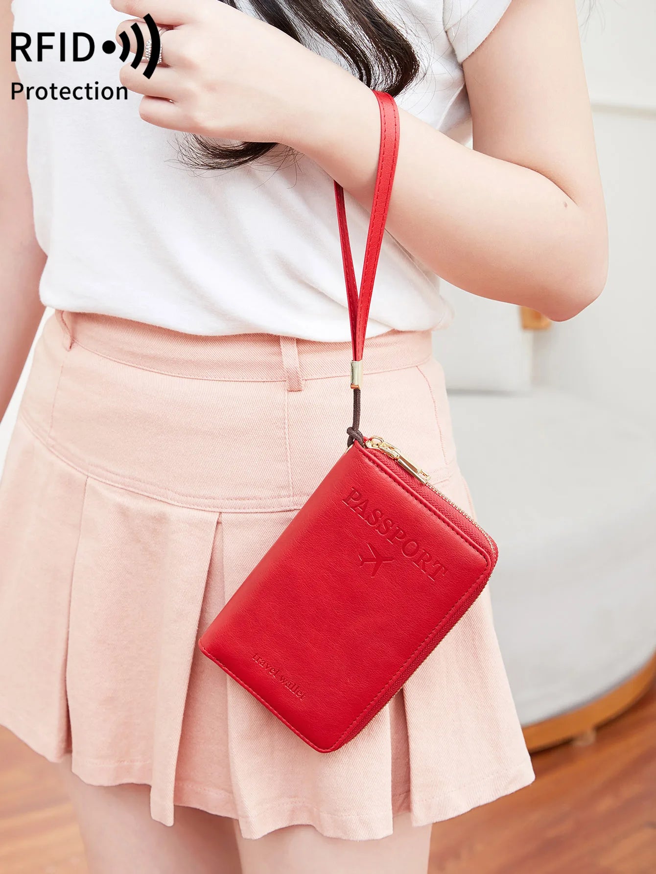 PU Leather Passport Holder – Large Capacity Travel Wallet