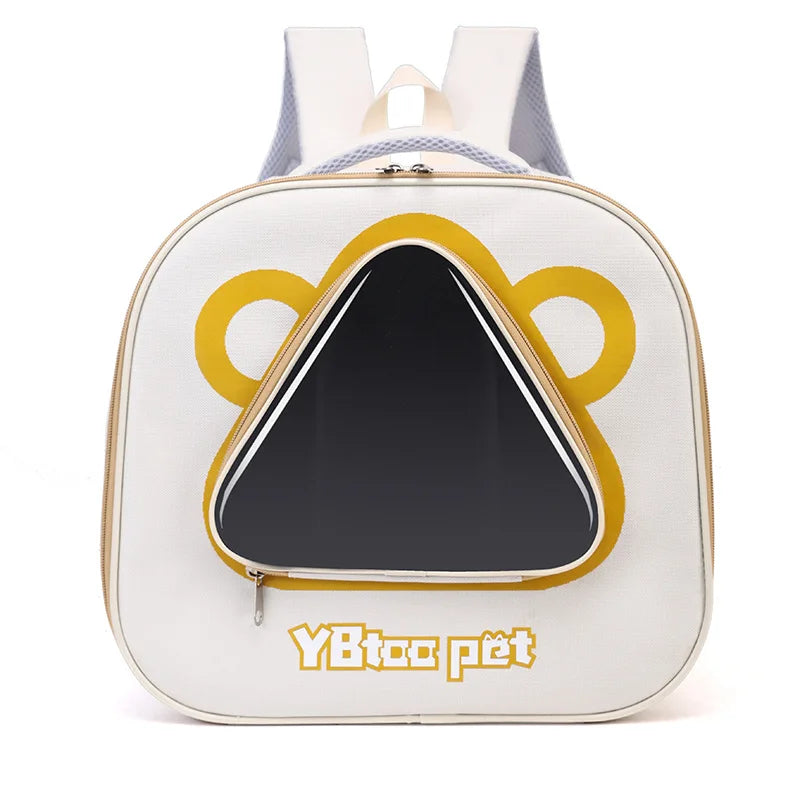 Double-Shoulder Cat Backpack – Transparent Large-Capacity Travel Bag for Cats & Dogs