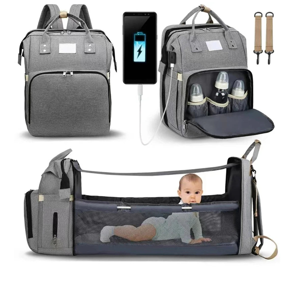 Folding Mommy Bag – Lightweight Portable Baby Backpack