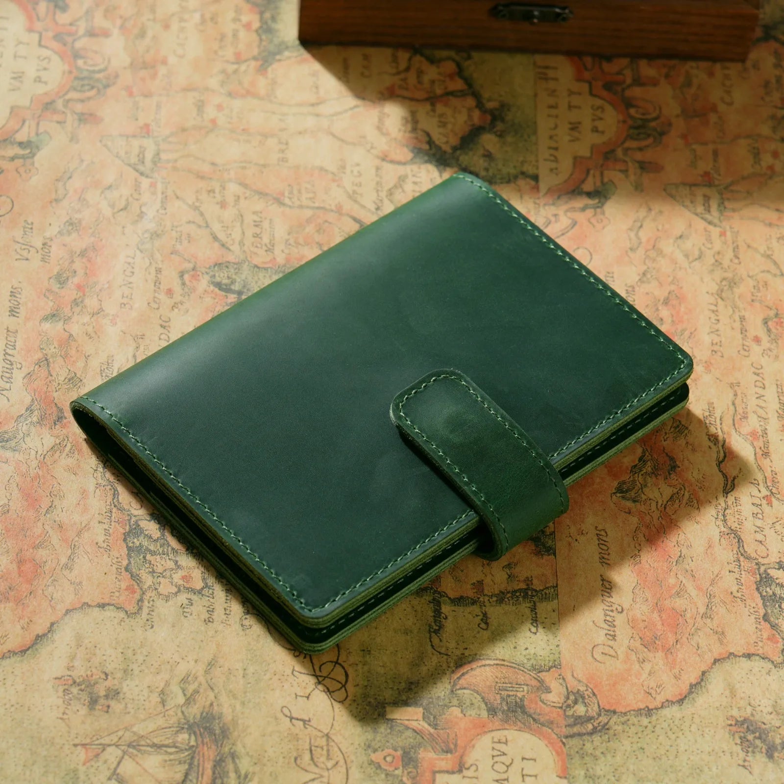 Genuine Leather Passport Holder – Vintage Travel Wallet