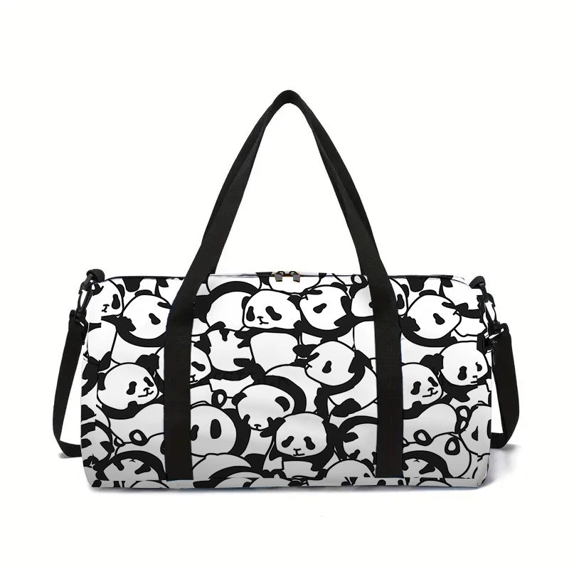 3D Cartoon Panda Travel Duffel Bag – Cute Hand Luggage