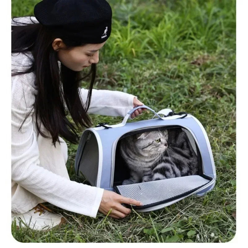 Portable Pet Outing Handbag – Summer Breathable Cat & Dog Carrier Bag
