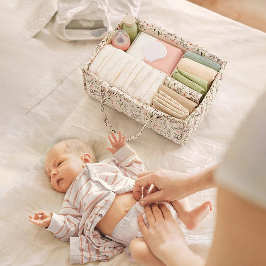 Baby Essentials Storage Bag – Diaper Stackers & Organizer Bag