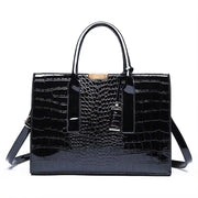 Elegant Shoulder Bag – 3-Layer Alligator Leather Messenger