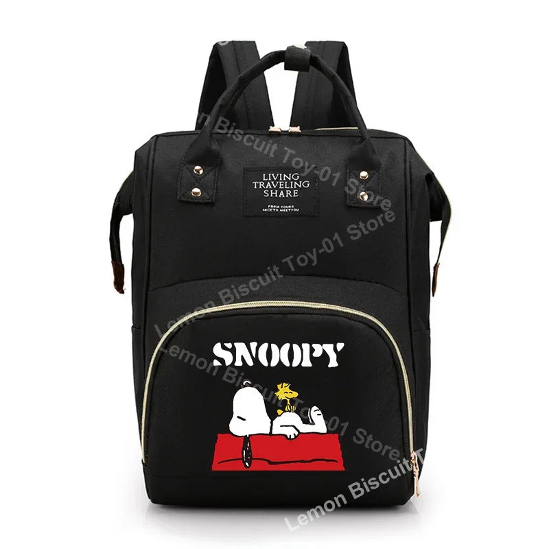 Cute Cartoon Diaper Bag – Snoopy Themed Baby Travel Backpack