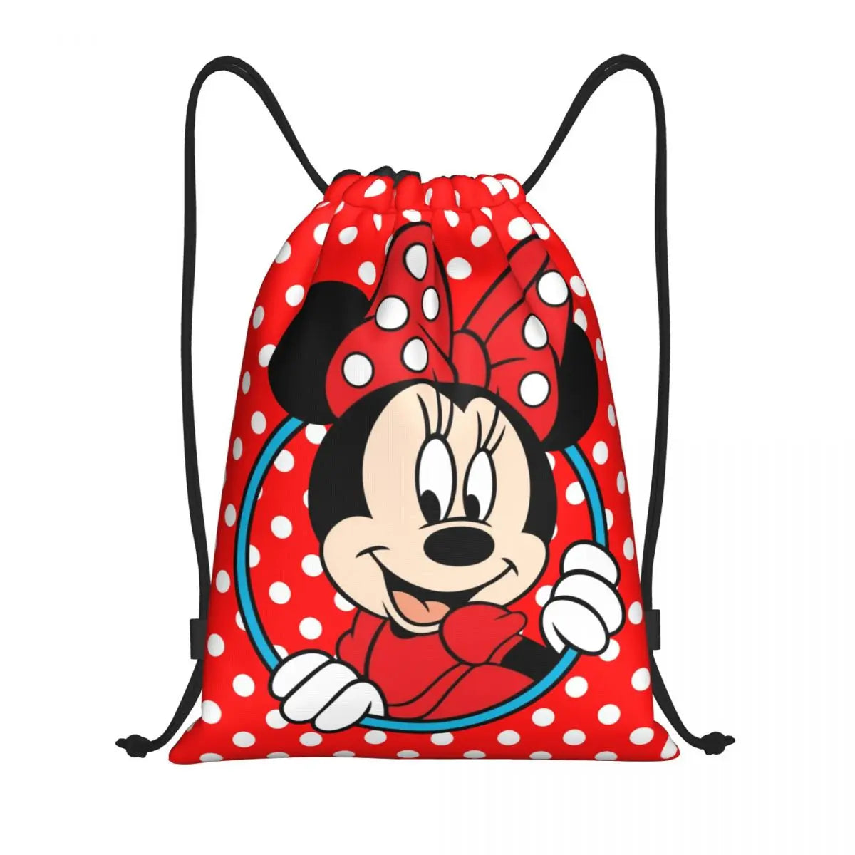 Minnie Mouse Print Drawstring Bag