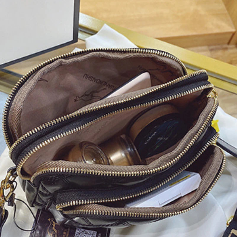 Classic Argyle Quilted Purse – Stylish Leather Crossbody Bag