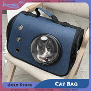 Large Capacity Cat Bag – Portable Foldable Space Pet Carrier Handbag