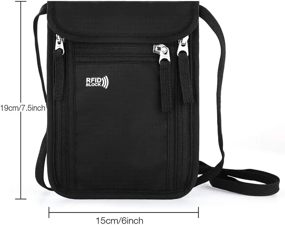 Travel Neck Wallet – RFID Family Passport Organizer