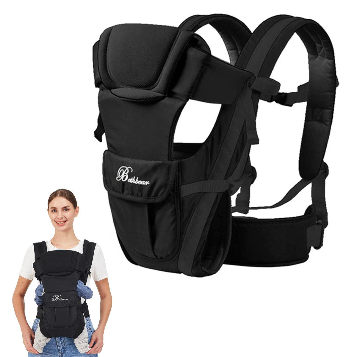 Soft Ergonomic Baby Sling-Multi-Use Baby Holder Carrier