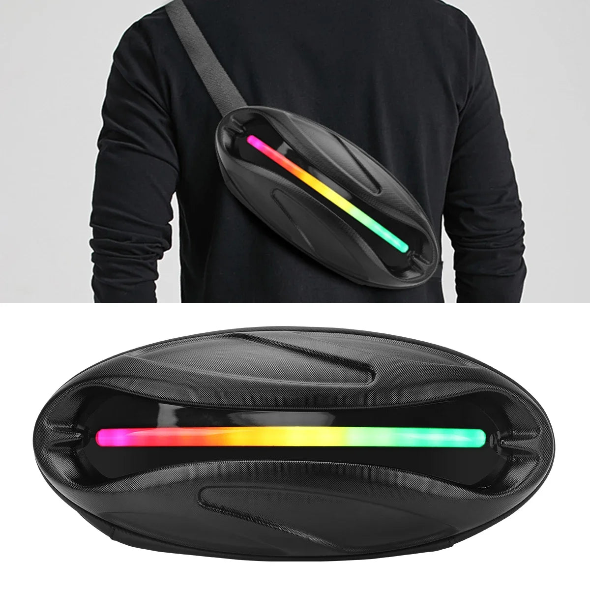 Smart LED Display Satchel – APP-Controlled Dynamic Screen Crossbody Bag