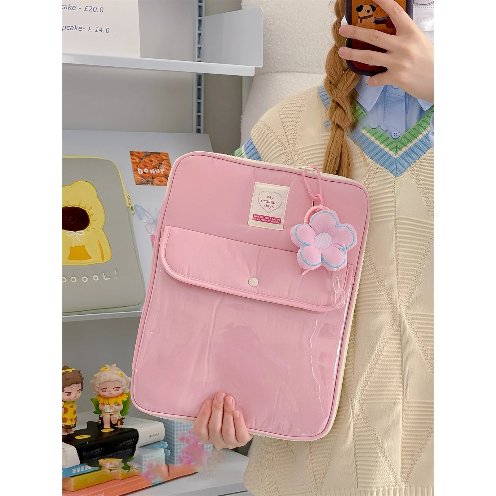 Korean Cute Laptop Sleeve Bag 13.3–14.5 Inch for MacBook Air/Pro