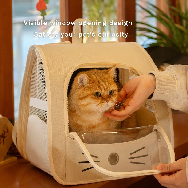 Portable Pet Cat Backpack – Comfortable, Breathable, Waterproof & Pressure-Resistant Travel Bag