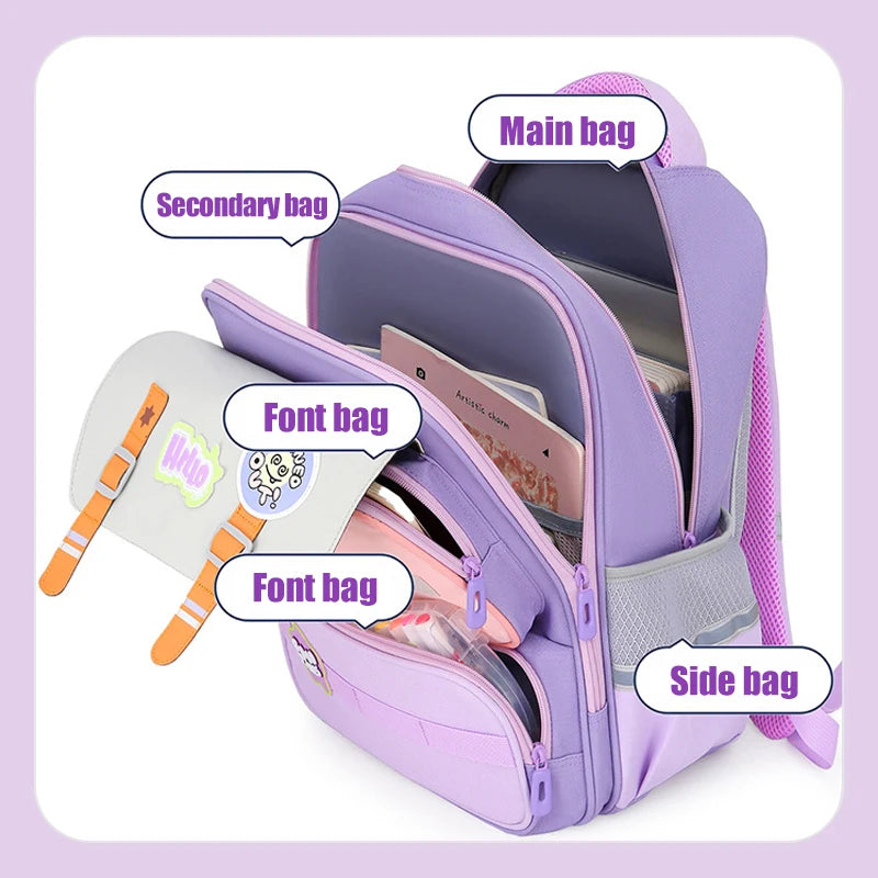 Primary School Student Backpack – Kids Book Bag for Boys & Girls