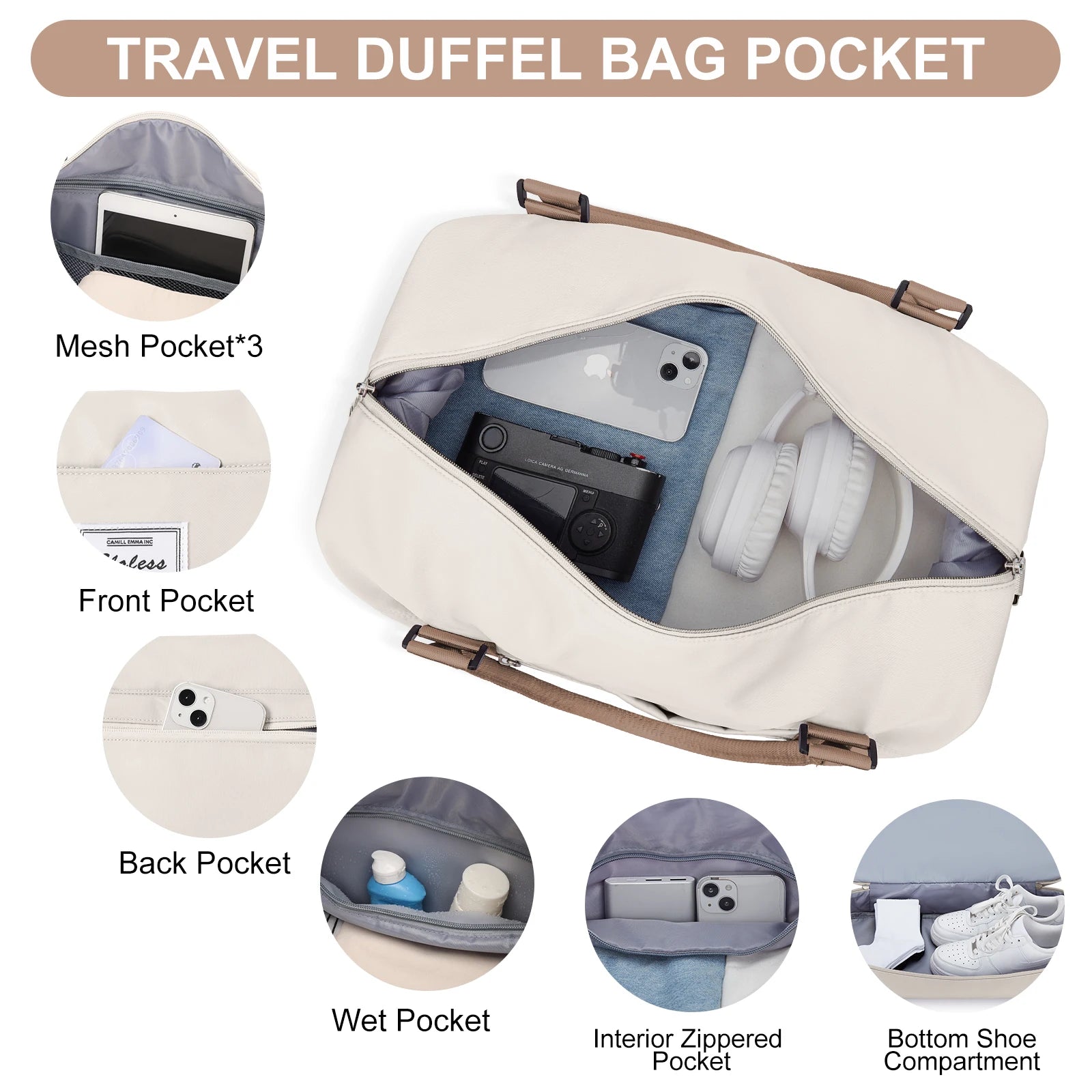 Stylish Travel Duffle Bag- Weekender Bag
