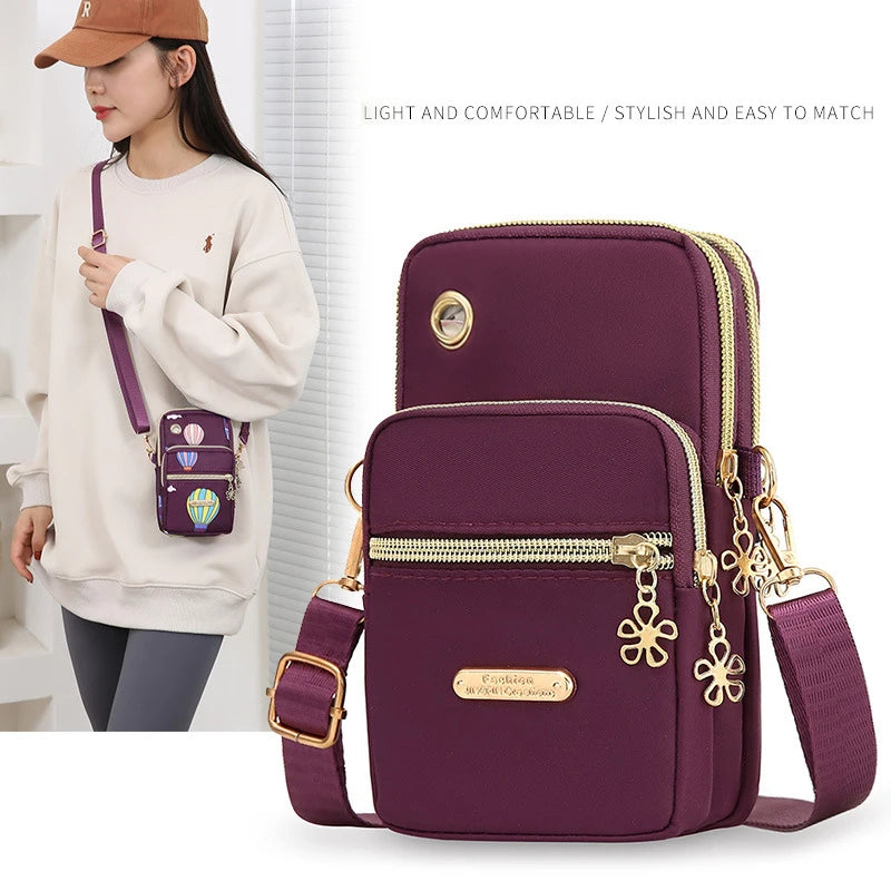 Mini Messenger Purse – Water-Resistant Nylon Crossbody for Shopping or Gym