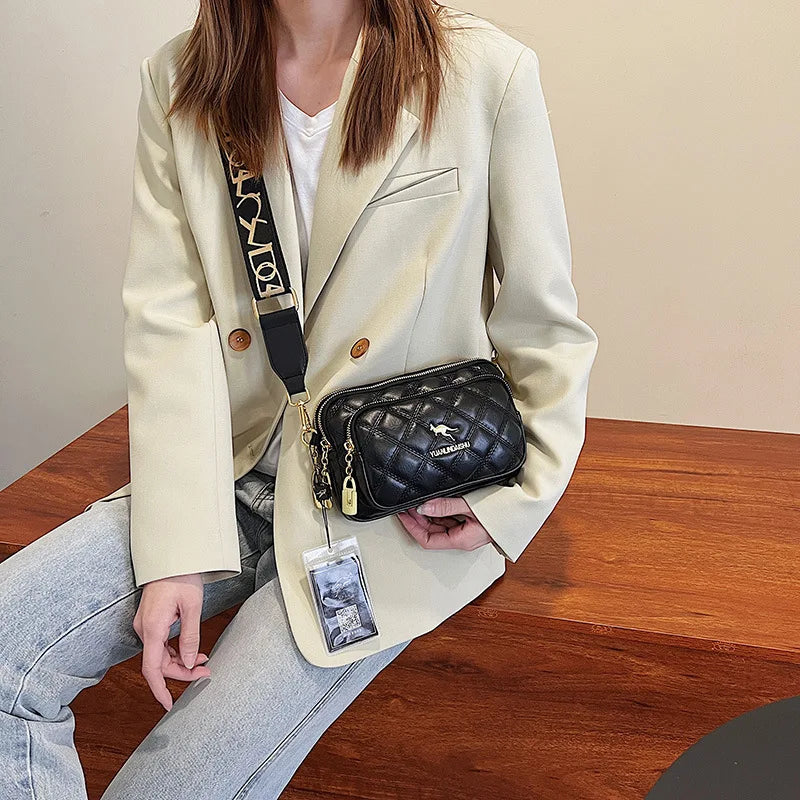 Classic Argyle Quilted Purse – Stylish Leather Crossbody Bag