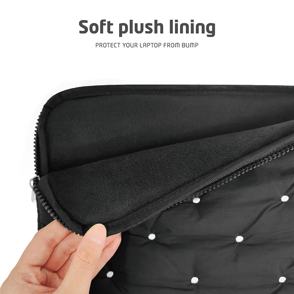 Cute Puffy Laptop Bag for MacBook Air 13 – Notebook Pouch 13–14 Inch