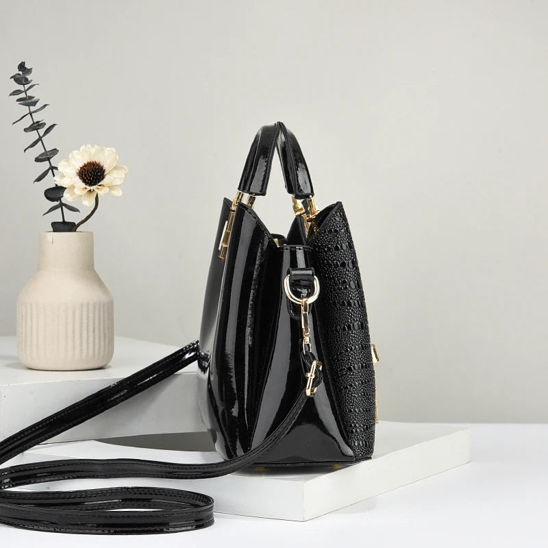 Versatile Casual Shoulder Bag-Crocodile Embossed PU Leather