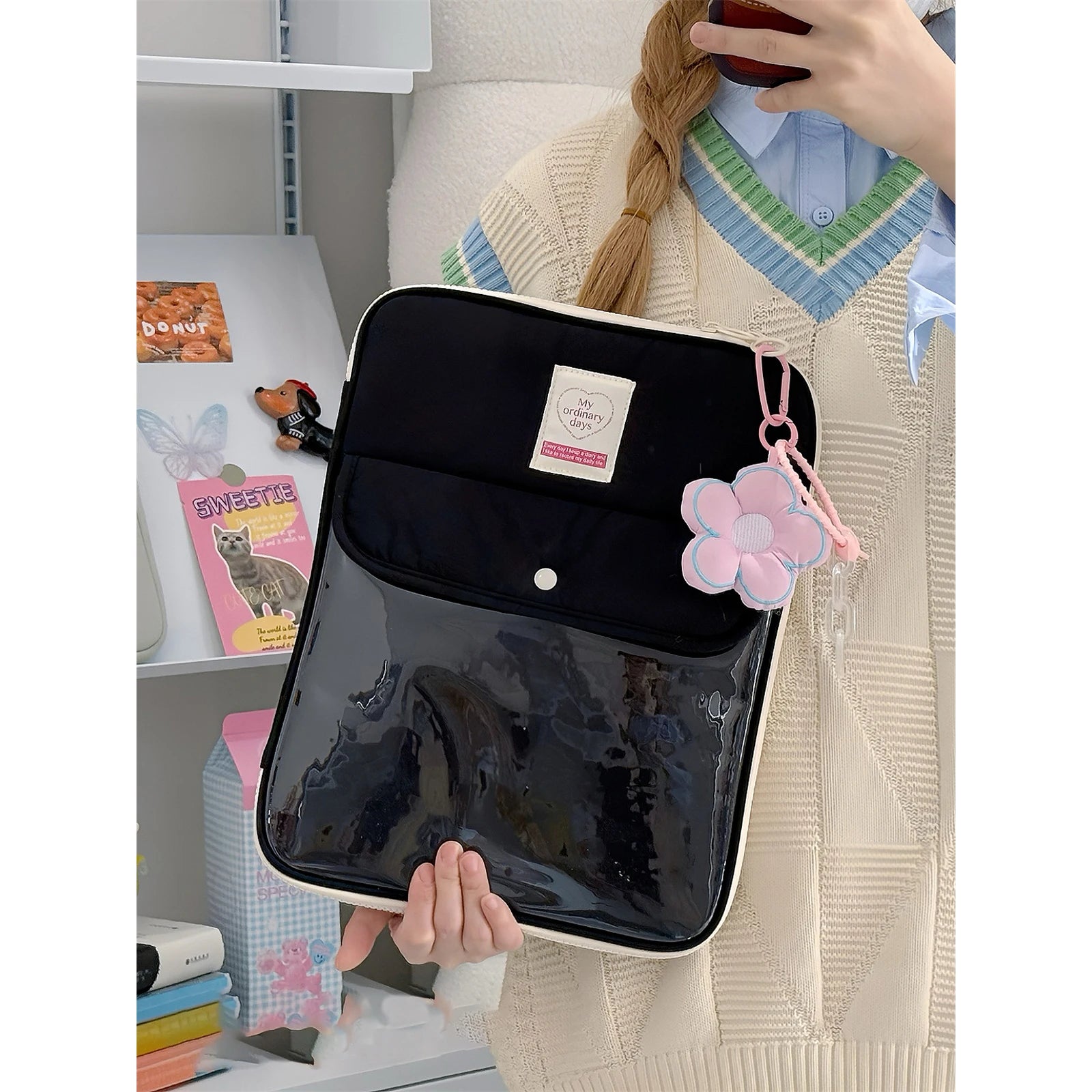 Korean Cute Laptop Sleeve Bag 13.3–14.5 Inch for MacBook Air/Pro