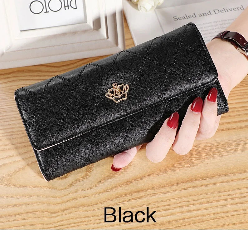 Plaid PU Leather Long Wallet