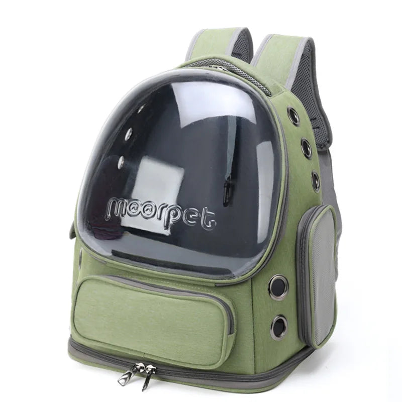 Clear Folding Pet Carrier Backpack for Small Pets