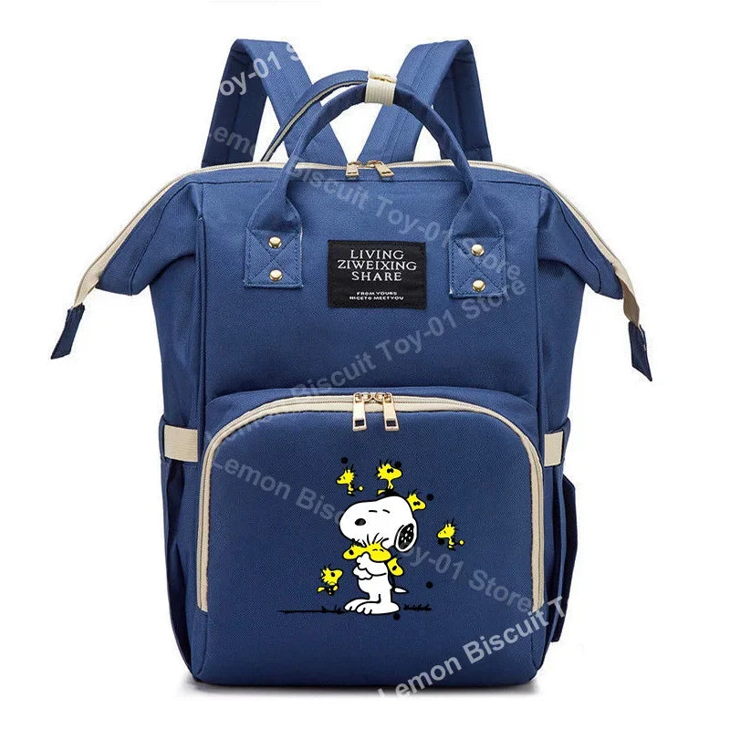 Cute Cartoon Diaper Bag – Snoopy Themed Baby Travel Backpack