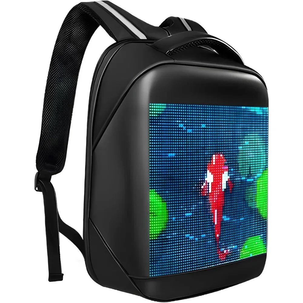 Programmable LED Backpack with Bluetooth – Waterproof Large Capacity Bag