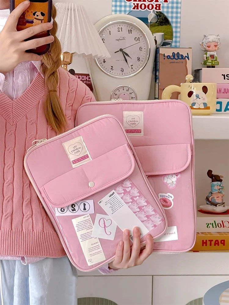 Korean Cute Laptop Sleeve Bag 13.3–14.5 Inch for MacBook Air/Pro