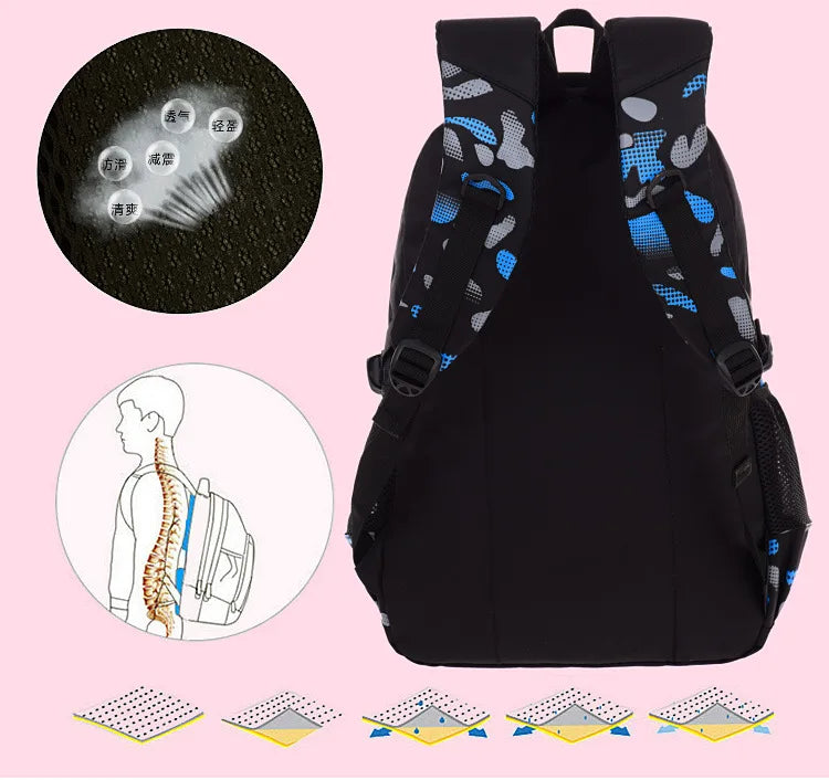 Waterproof School Backpack for Kids 6–12 Years – Lightweight Large Capacity bag