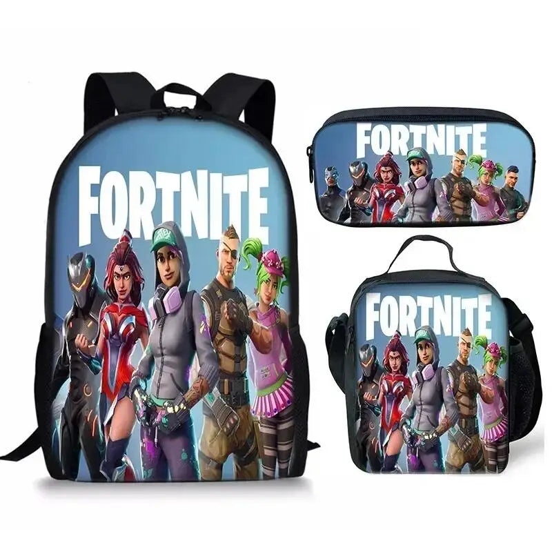 Fortnite Backpack 3PCS Set for Kids - Cool School Bag & Pencil Case