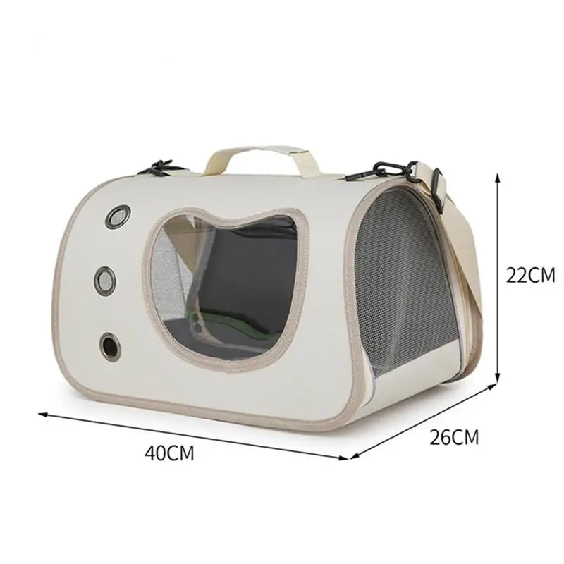 Portable Pet Carrier Bag – Foldable Shoulder Travel Bag for Cats