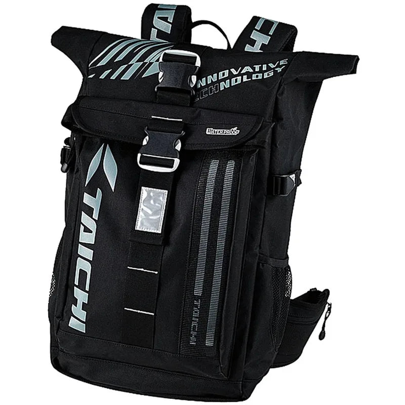 Motorcycle Riding Backpack – Waterproof LED Racing Bag for Night Riding, Travel & Sports
