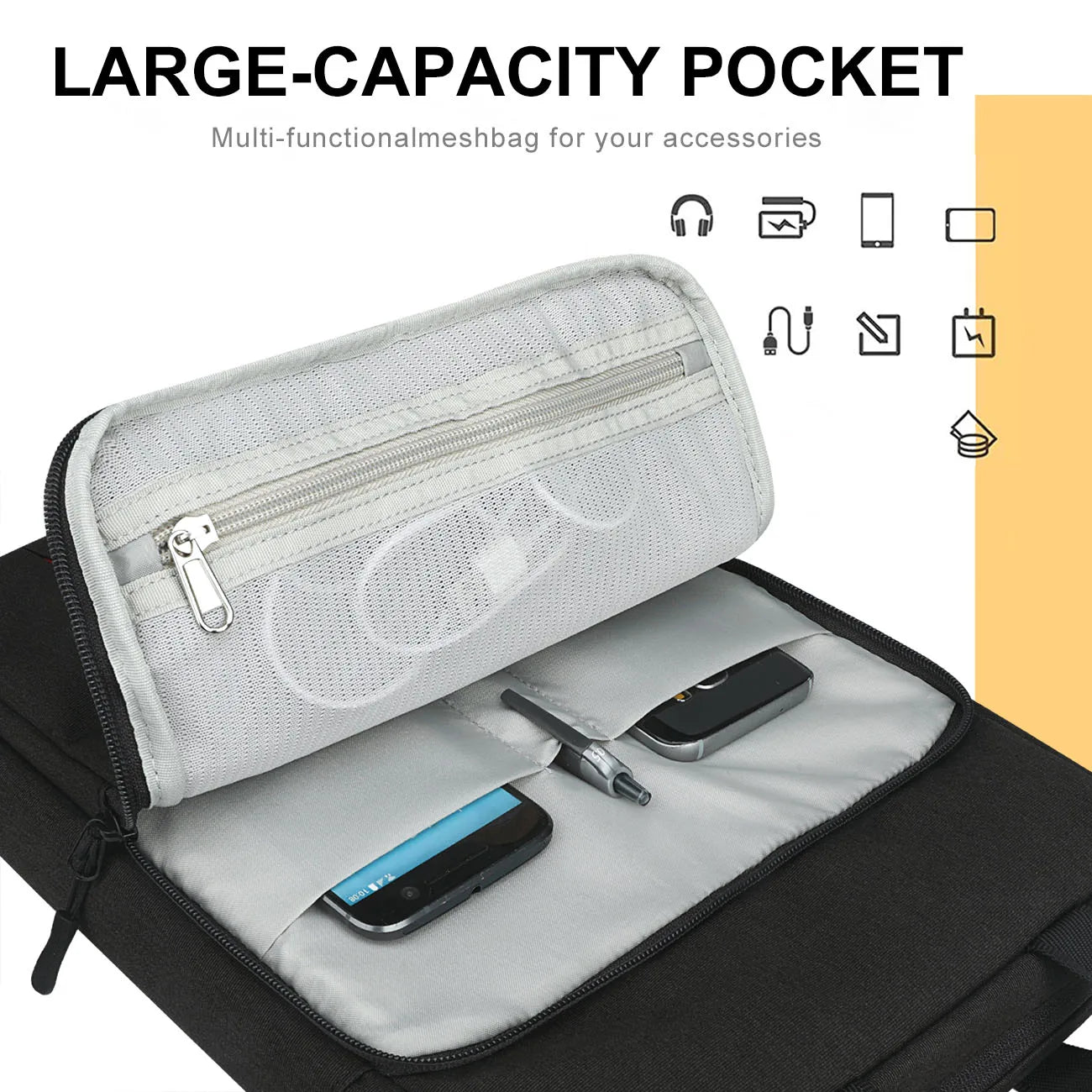 Durable 13–14 Inch Notebook Sleeve & Shoulder Bag