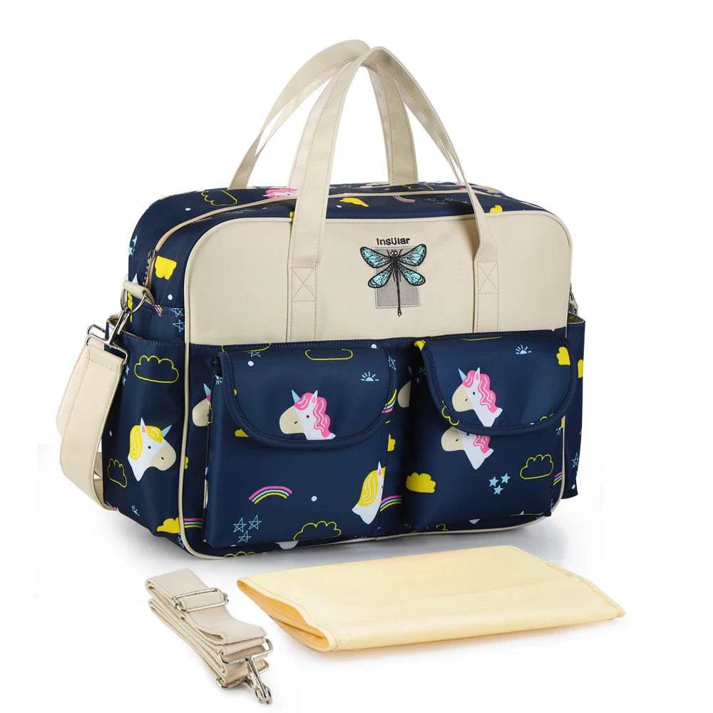 Waterproof Diaper Bag – Large Capacity Multifunctional Maternity Stroller Travel Bag