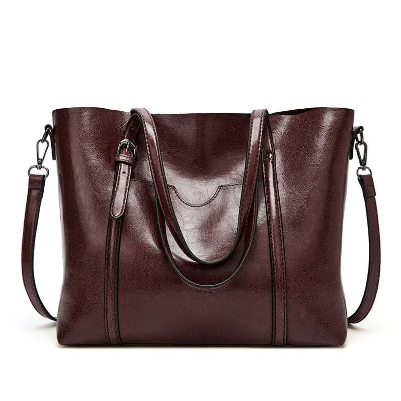 Vintage Leather Shoulder Tote