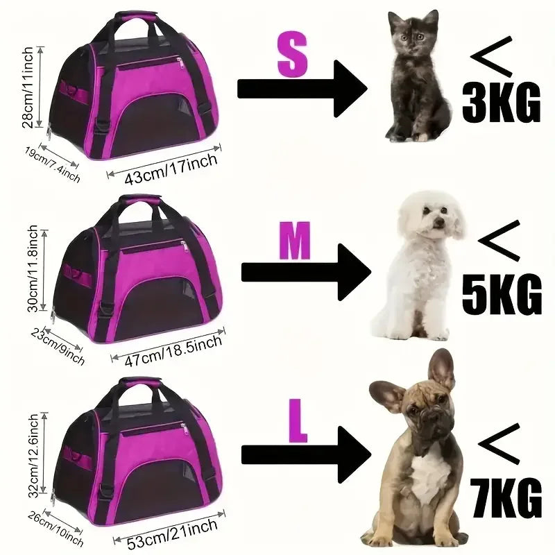 Lightweight pet carrier bag-Breathable Mesh Travel Tent Handbag for Pets